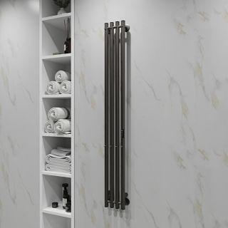 Полотенцесушитель электрический Indigo Style LSE120-18GNSRt 120x18 см оружейная сталь